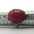Sterling Silver Large Oval Enhanced Ruby Size 9 1/2