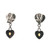 Sterling Silver Judith Ripka CZ And Citrine Heart Shaped Dangled Earrings