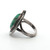 Sterling Silver Turquoise Braided Bezel Set Statement Ring Size 6