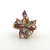 Sterling Silver Multi Semi Precious Gemstone Floral Cocktail Ring Size 8