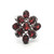 Sterling Silver Garnet Cluster Cocktail Ring Size 6.5