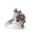 Sterling Silver Garnet Cluster Cocktail Ring Size 6.5