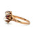 Victorian 10K Yellow Gold Ruby Moonstone Ornate Design Ring Size 5.5