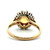 Vintage 14K Yellow Gold Opal Diamond Flower Halo Fashion Ring Size 5.5