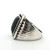 Sterling Silver Black Onyx Square Cut Mens Ring Size 9