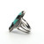 Sterling Silver Native Turquoise and Black Onyx Ring Size 6.5