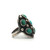 Sterling Silver Turquoise Southwest Cluster Ring Size 7
