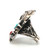 Sterling Silver Turquoise Coral Southwest Bear Claw Ring Size 10.5