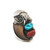 Sterling Silver Turquoise Coral Southwest Bear Claw Ring Size 10.5