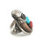 Sterling Silver Turquoise Coral Southwest Bear Claw Ring Size 10.5