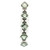 Sterling Silver Green Amethyst Prong Setting With CZ Accents Bracelet
