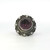Sterling Silver Created Alexandrite Filigree Pearl Halo Adjustable Ring