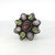 Sterling Silver Garnet Peridot Amethyst Cluster Ring Size 7