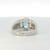 Sterling Silver Blue Topaz Peridot Bezel Set Fashion Ring Size 8