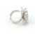 Sterling Silver Floral Statement Ring Size 7