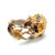 14K Yellow Gold Dragon Oval Smoky Quartz Diamond Eye Statement Ring Size 8