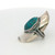 Sterling Silver Turquoise Oval South Western Native Ring Size 6