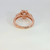 Sterling Silver CZ Halo Rose Gold Fashion Ring Size 8.5