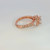 Sterling Silver CZ Halo Rose Gold Fashion Ring Size 8.5