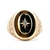 10K Yellow Gold Tigers Eye Starburst Design Diamond Accented Textured Band Mens Ring Size 9.5