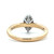 10K Two Tone App .40cttw Marquise Diamond with Halo Twisted Band Design Engagement Ring Size 7