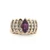 Sterling Silver Amethyst Marquise Cut With CZ Accents Fashion Ring Size 7