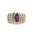 Sterling Silver Amethyst Marquise Cut With CZ Accents Fashion Ring Size 7
