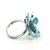 Sterling Silver Turquoise Layered Flower Ring Size 7
