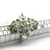 Sterling Silver Peridot And Chrome Diopside Vintage Style Ring Size 7