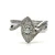 10K White Gold .15ct Round Diamond .50cttw Accent Halo Pave Bypass Engagement Wedding Ring Set Size 7