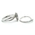 10K White Gold .15ct Round Diamond .50cttw Accent Halo Pave Bypass Engagement Wedding Ring Set Size 7