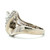 14K White Gold .71ct Round Brilliant Diamond Accented Ribbon Detail Engagement Ring Size 7
