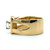 18K Yellow Gold 1.17ct Round Brilliant Solitaire Diamond Wide Contemporary Engagement Ring Size 6.75