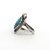 Vintage Navajo Sterling Silver Turquoise Twisted Rope Ring