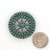 Vintage Zuni Sterling Silver Turquoise Sunburst Pendant Brooch - Signed Simeon Awelagte