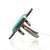 Sterling Silver Turquoise Vintage Style Modernist Ring Size 8.5