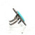 Sterling Silver Turquoise Vintage Style Modernist Ring Size 8.5