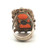 Sterling Silver Carolyn Pollack Stripped Carnelian Elongated Rectangle Ring 7.5