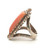 Sterling Silver Carolyn Pollack Stripped Carnelian Elongated Rectangle Ring 7.5