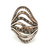 Sterling Silver JAI Signature Texture Saddle Ring Size 7