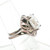 Sterling Silver CZ Oval Cut Statement Ring Size 6.5