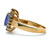 LeVian 18K Yellow Gold AA Tanz App .75cttw Diamond Halo Ballerina Fashion Ring Size 7