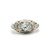 14K White Gold Vintage Filigree .27cttw Diamond Ring Size 3.25