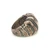 JAI Sterling Silver Tiger Stripe Dome Ring Sz 6.75