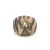 JAI Sterling Silver Tiger Stripe Dome Ring Sz 6.75