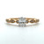10K Yellow Gold .33ct Oval Cut Diamond Accented Whimsical Vintage Inspired Engagement Wedding Ring Size 7