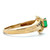 14K Yellow Gold Oval Cut Emerald Diamond Accented Birthstone Fashion Ring Size 9