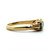 18K Yellow Gold Three Stone Sapphire Diamond Accented Anniversary Birthstone Ring Size 5.75