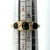 18K Yellow Gold Three Stone Sapphire Diamond Accented Anniversary Birthstone Ring Size 5.75