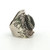 Sterling Silver Labradorite Floral Cuff Ring Size 7